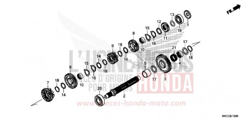BOITE DE VITESSES (ARBRE INTERMEDIAIRE) GL1800L de 2020